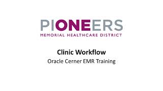 19 Cerner Clinic Workflow [upl. by Leban]