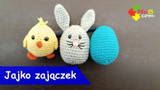 Szydełkowe jajko w kształcie zajączkaA crocheted bunny egg [upl. by Mcneil]