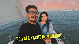 CELEBRATING HER BIRTHDAY IN A PRIVATE YACHT IN MUMBAI  DREAM SAILING CLUB [upl. by Nesrac]