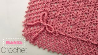 Mantita o cobija para bebe tejido a crochet gancho tutorial paso a paso [upl. by Notyap]