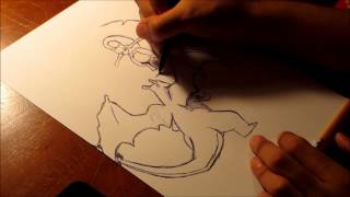 Drawing Mania  Charizard vs Mewtwo [upl. by Hannahc350]