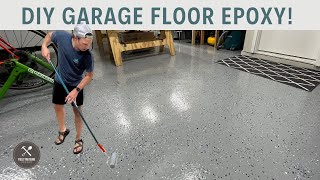 DIY Garage Floor Epoxy Coating [upl. by Seugirdor]