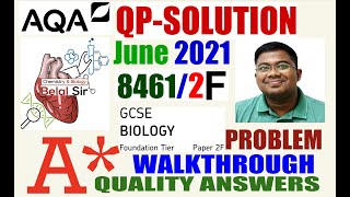 GCSE BIOLOGY 84612F JUNE 2021 QP walkthrough [upl. by Domineca]