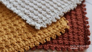 Cottage Dishcloth Crochet Pattern [upl. by Kinnie24]