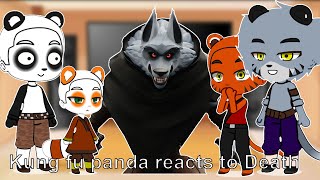 Kung fu panda reacts to Death  Kung fu panda anf Taylung react to death wolf  Gacha Puss in Boots [upl. by Desdamona663]