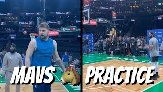 Mavs practice bts Lively shoots threes Kyrie Luka when not watching Slovenia soccer game [upl. by Gide]