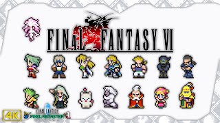 Final Fantasy 6 Pixel Remaster SNES OST ⁴ᴷ Full Playthrough 100 Achievements [upl. by Shurwood]