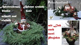 DIYWeihnachtsdeko KRANZ AUS KONIFEREN ÄSTEN ganz einfach selber machen I für drinnen und draußen [upl. by Frieda]