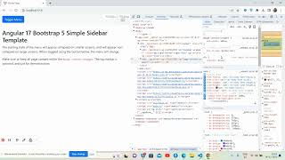 Angular 17 Bootstrap 5 Simple Sidebar Template [upl. by Yecram487]