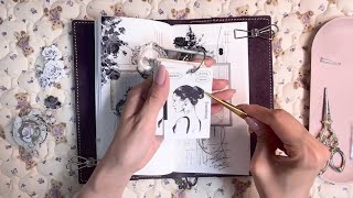 Diarium Black Theme journal scrapbooking 감성다꾸 asmr [upl. by Cobby]