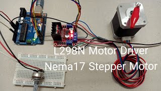 How to control Nema17 stepper motor with L298n motor driver [upl. by Airamat433]