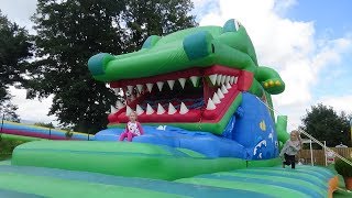 Gigantic fun on Bouncy Castles Kids playground Plac zabaw Pałacowa Bawialnia Kowary Poland [upl. by Rehctaht297]