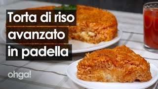 Torta di riso avanzato al pomodoro la torta rustica ripiena da fare in padella [upl. by Imhskal]