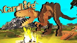 Attack of the Cardboard DINOSAURS  Card Life Gameplay [upl. by Ahseena120]