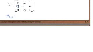 84 The Determinant of a Square Matrix [upl. by Wyn]