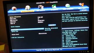 Gigabyte Motherboard 970AD3P BIOS Screens [upl. by Ainod140]