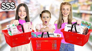 IF IT FITS IN YOUR BASKET ILL BUY IT Shopping Challenge  Family Fizz [upl. by Brook337]