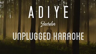 Adiye  Bachelor  Karaoke with Lyrics  unplugged  GV Prakash  Dhibu Ninan Thomas  Sebin Xavier [upl. by Sholes]