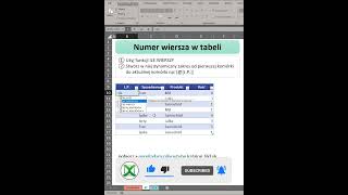 Numery wierszy w tabeli dynamicznie  Excel w minutę 37 [upl. by Story141]