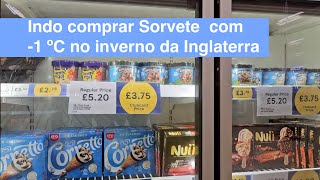 Indo comprar sorvete no inverno de 1 ºC  Supermercado na Inglaterra [upl. by Virginie]