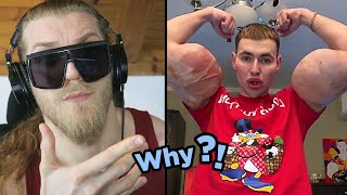 This Synthol Freak is CRINGE  Bazooka Hands  💪😬🚀 Reaction [upl. by Jepum]