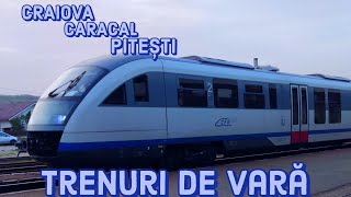 Craiova Caracal și Pitești  Trenuri de vară [upl. by Lehcyar]