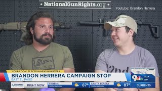 Brandon Herrera stops in El Paso in his race for a congressional seat in Texas District 23 [upl. by Hawger]