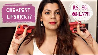 OMGMOST AFFORDABLE LIPSTICK WORTH RS80 ONLY [upl. by Enitsirhc]