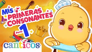 🔤📚 Mis Primeras Consonantes Parte 1  L M S P  Fonética y Fonemas  Preescolar canticosworld🎒🎶 [upl. by Phaidra]