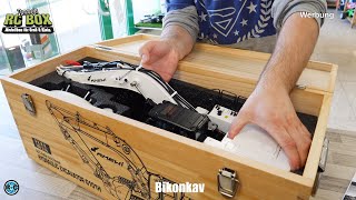 FULL METAL HYDRAULIC RC EXCAVATOR G101H WHITE EDITION FROM AMEWI UNBOXING TomBikonkav [upl. by Haywood427]