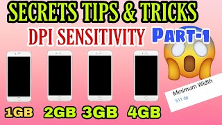 BEST SECRET😱 DPI SENSITIVITY SETTING PART1 amp NO LAG ISSUE FOR 1GB2GB3GBamp4GB BEST TIPS amp SETTING [upl. by Iphigenia]