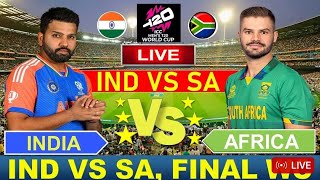 🔴Live India vs South Africa Final T20 World Cup 2024 IND vs SA indvssa​ cricketlive​ [upl. by Roos]