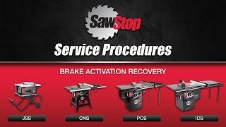 SawStop Service Tip Recovering an Activated Brake [upl. by Aguie]