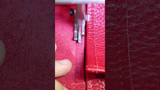 Coutures des poches shorts hephlam leathercraft creative sewing satisfying art artisan [upl. by Joon872]