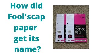 What does Foolscap paper mean [upl. by Sanborne]