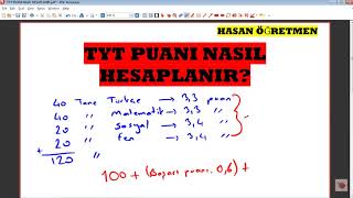 TYT Puanı Basitçe Nasıl Hesaplanır TYT Puan Hesaplama Formülü [upl. by Bliss517]