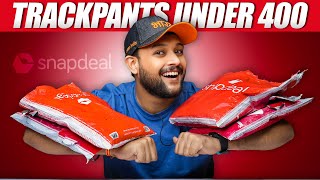 BEST BUDGET TRACK PANTSJOGGERS FOR SUMMERGYM UNDER 400 on SNAPDEAL 🔥 Men Haul Review 2023 [upl. by Cirdec]