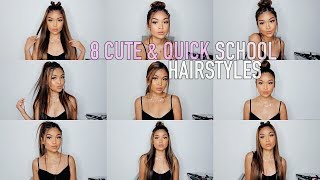 8 Quick amp Easy Back to School Hairstyles ♡  Koleen Diaz [upl. by Slohcin197]