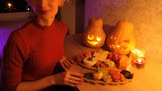 ASMR Delicious Halloween Charcuterie 🎃 Whisper [upl. by Aonehc81]