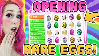 Can I Open EVERY EGG Ever In Adopt Me RARE LEGENDARY PETS [upl. by Zilevi68]