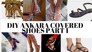 DIY AFRICAN PRINT FLIPFLOPS HOW TO COVER SHOES WITH ANKARA FABRIC PART 1 [upl. by Aicetal780]