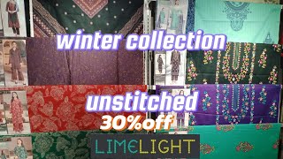 LimeLight winter sale 30off Unstitched 2pcamp3pc [upl. by Collum]