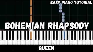 Queen  Bohemian Rhapsody Easy Piano Tutorial [upl. by Arezzini]