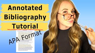 ANNOTATED BIBLIOGRAPHY  APA FORMAT [upl. by Alaster]