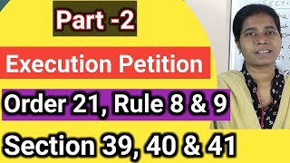 Execution Petition Order 21 Rule 89 Section 394041 explained part 2 in Telugu [upl. by Silenay]