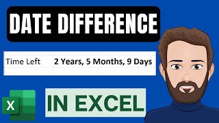 Get the Days Months amp Years Between Dates in Excel 1 Formula [upl. by Cirdek957]