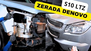 Você acreditaria que ela já foi BATIDA  Restauração de camioneta S10 LTZ  Zerada denovo funilaria [upl. by Hsirrap]