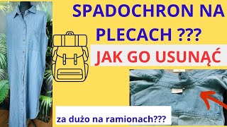 ZWĘŻANIE sukienki odstające PLECY koszulasukienka gruby KARCZEK PRZERÓBKI ubrań  zawodowo [upl. by Sellig]