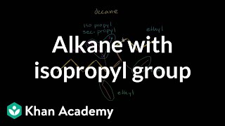 Alkane with isopropyl group  Organic chemistry  Khan Academy [upl. by Sheedy]