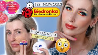 Test NOWOŚCI z BIEDRY i przeciwzmarszczkowego PODKŁADU NIVEA😬 Już DAWNO się tak NIE ZAWIODŁAM🙄 [upl. by Ecirtnom]